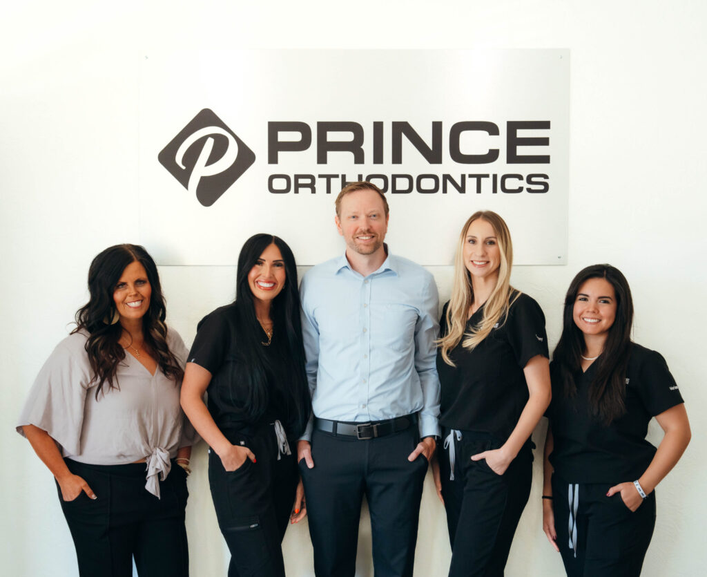 Prince Orthodontics current team picture with employees near American Fork, Utah