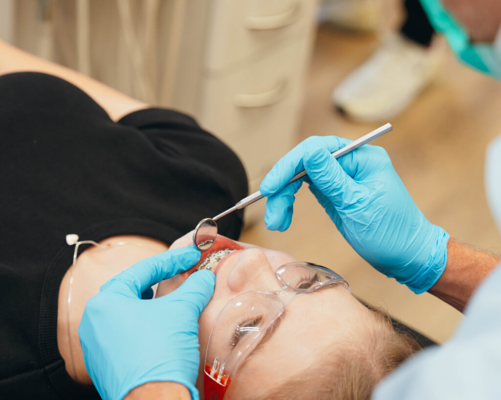The process of orthodontic treatment.
